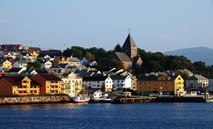 Uitzicht over de stad Kristiansand