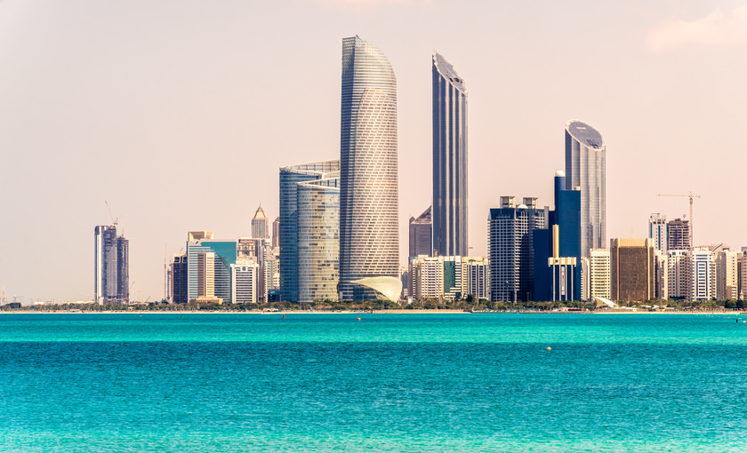 De skyline van Abu Dhabi