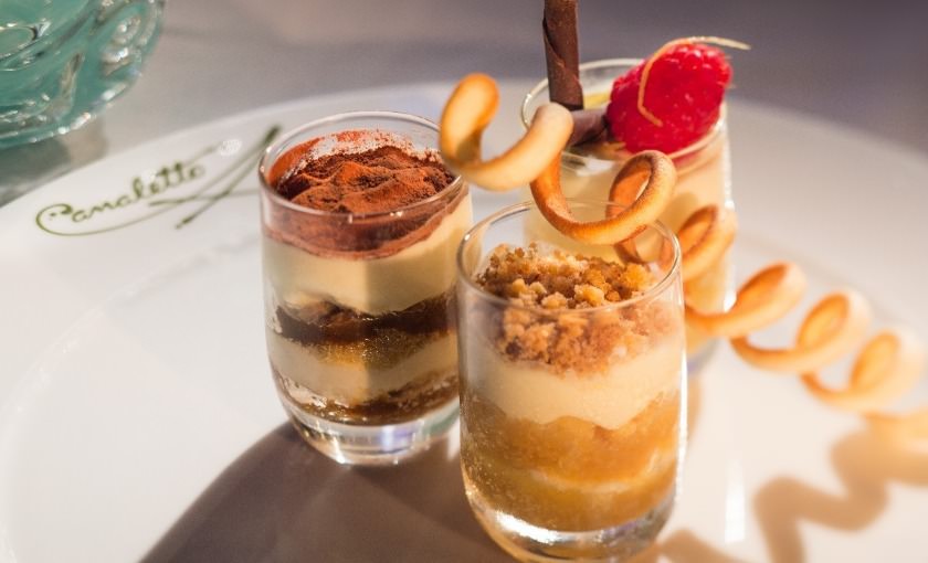 Luxe dessert van chip Prinsendam 
