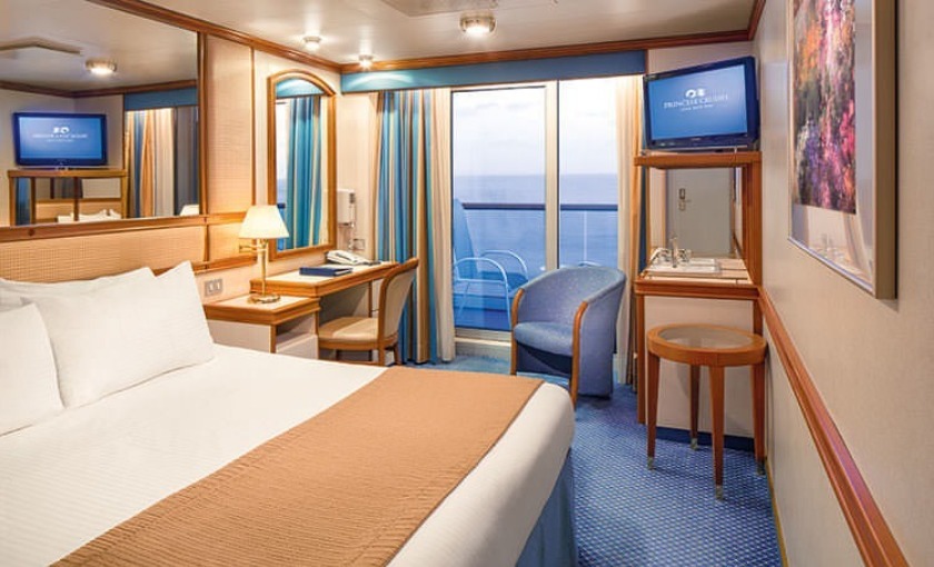 Een balkonhut op de Caribbean Princess van Princess Cruises