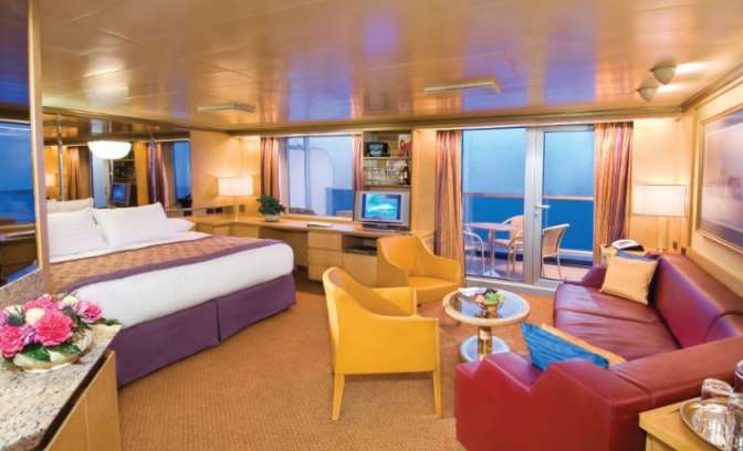 Een suite op de Noordam van de Holland America Line