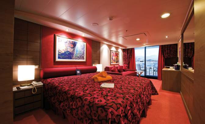 Een balkonhut op de MSC Orchestra