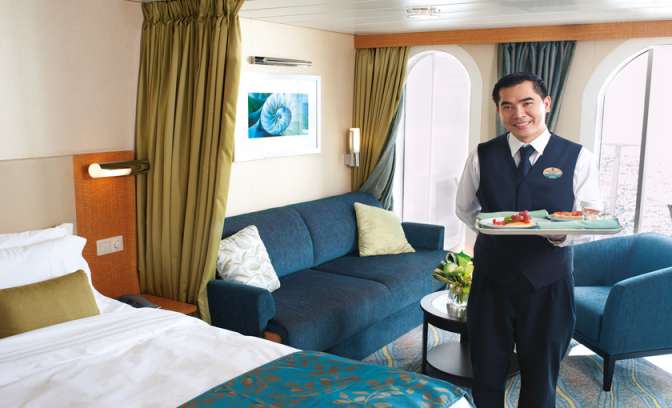 Roomservice op de Allure of the Seas van Royal Carribean