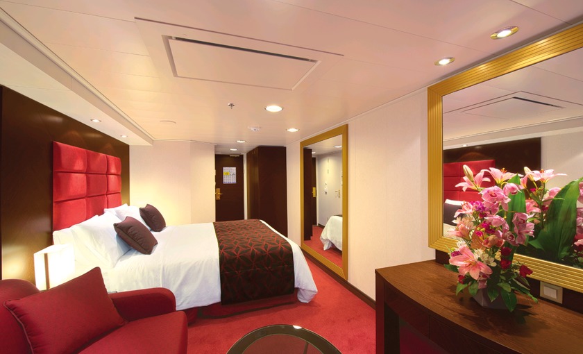 Een balkonhut op de MSC Divina