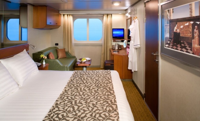 Een buitenhut op de Prinsendam van Holland America Line