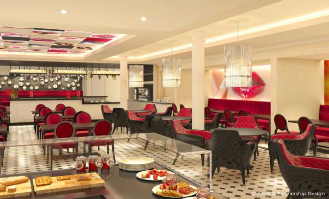 Eetruimte rederij AIDA, schip AIDAcara