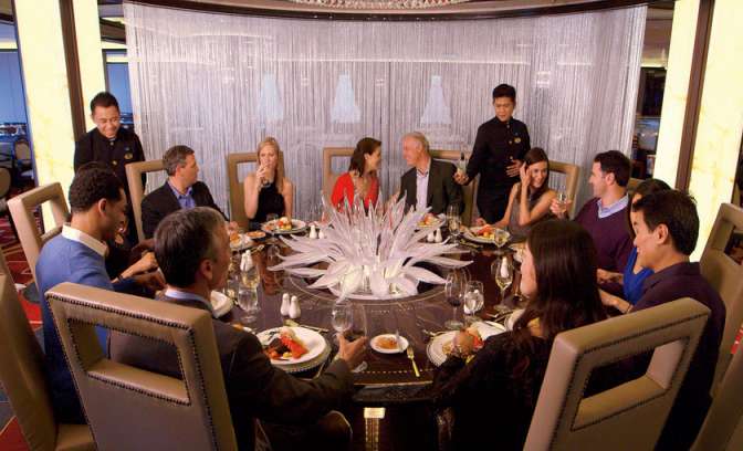 Chef's table Lumiere op de Royal Princess van Princess Cruises