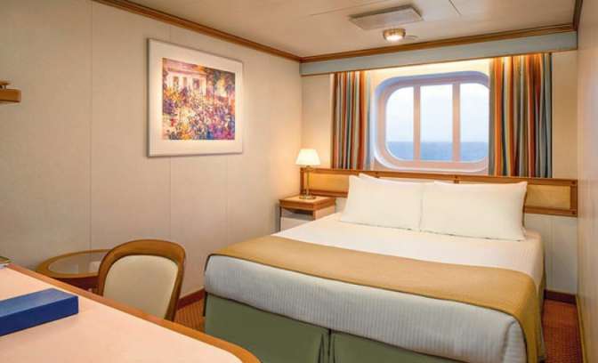 Een buitenhut op de Coral Princess van Princess Cruises