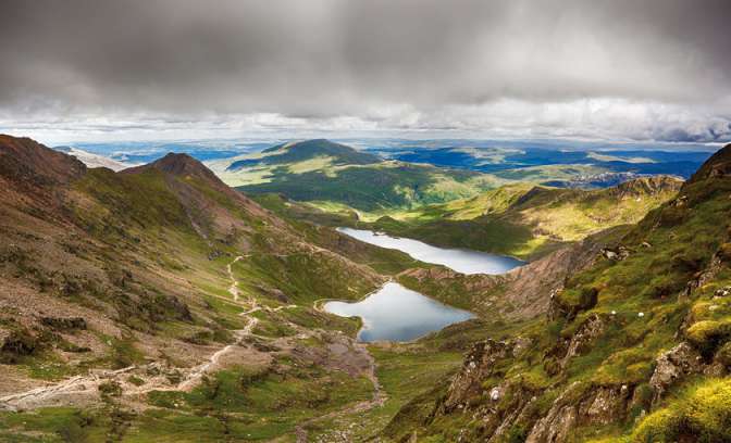 Een vallei in Wales